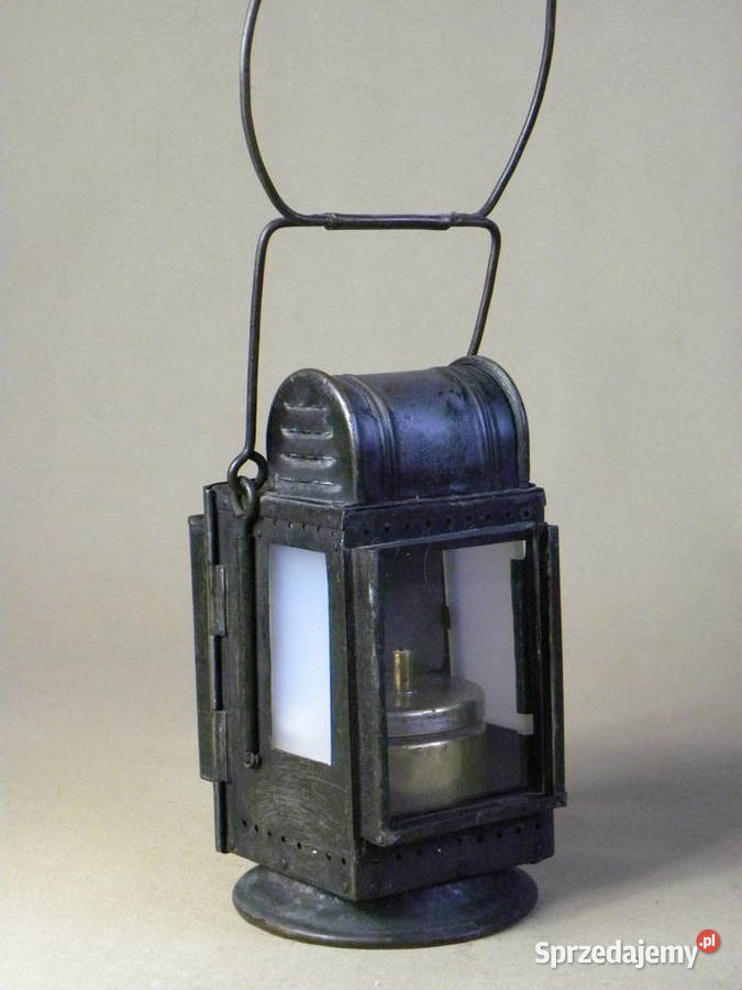 Kolekcjonerska karbidowa lampa kolejowa 1945 Antyki Legnica