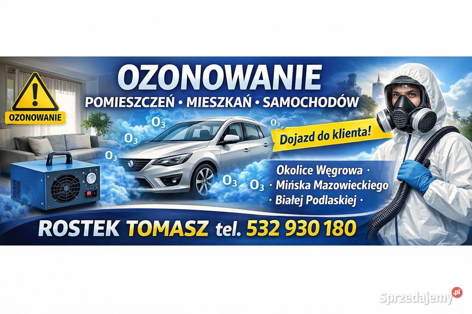 Ozonowanie mieszkań pojazdów mazowieckie Mińsk Mazowiecki