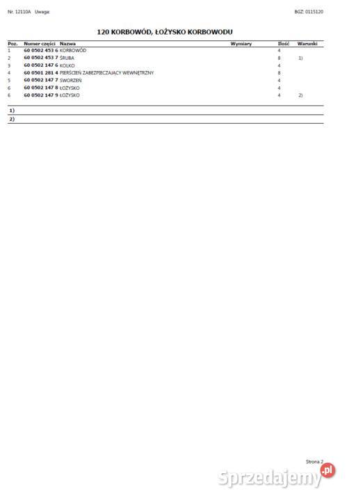 KATALOG CZĘŚCI Renault Ares 557 ATX ATZ Rok wydania 2006