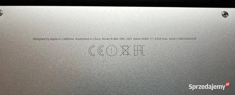 Laptop MacBook Air 13 A1466 Dysk 256GB 8GB RAM śląskie Ruda Śląska