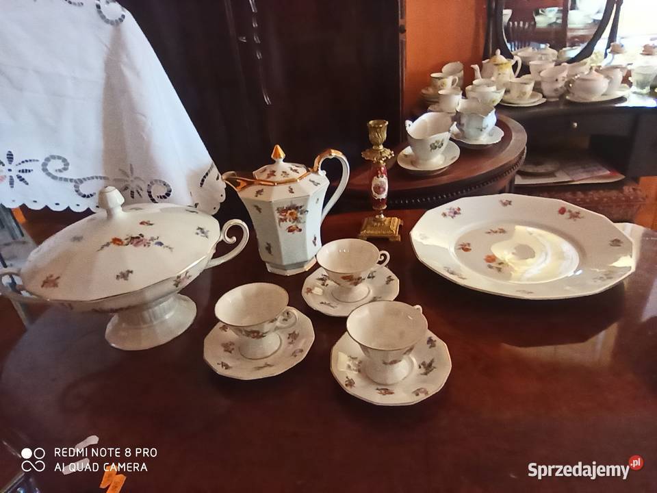 Patera na stopie Fraureuth Saxony Porcelana i szkło Gdańsk