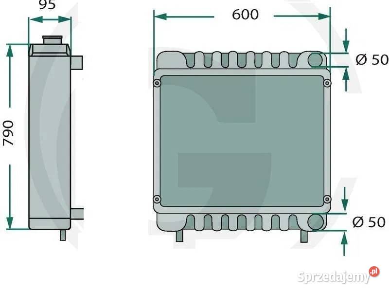 Chłodnica wody Massey Ferguson 3635 3645 3655 Zbuczyn