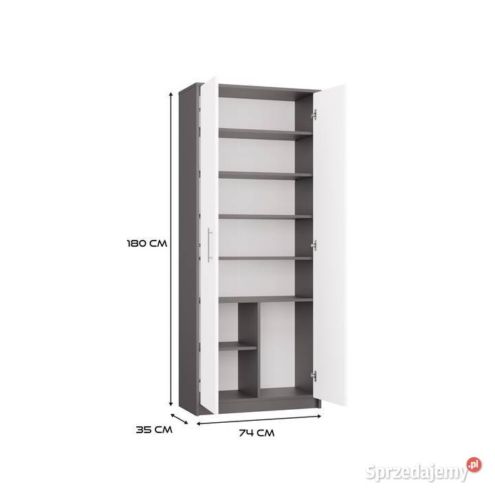 Regał Oliv 2D ANTRACYT BIEL sprzedam