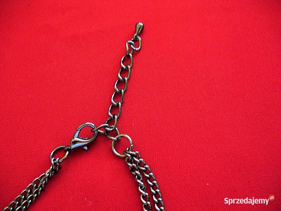 Korale naszyjnik metal i szkło długość około 45 Moda i Styl Siedlce