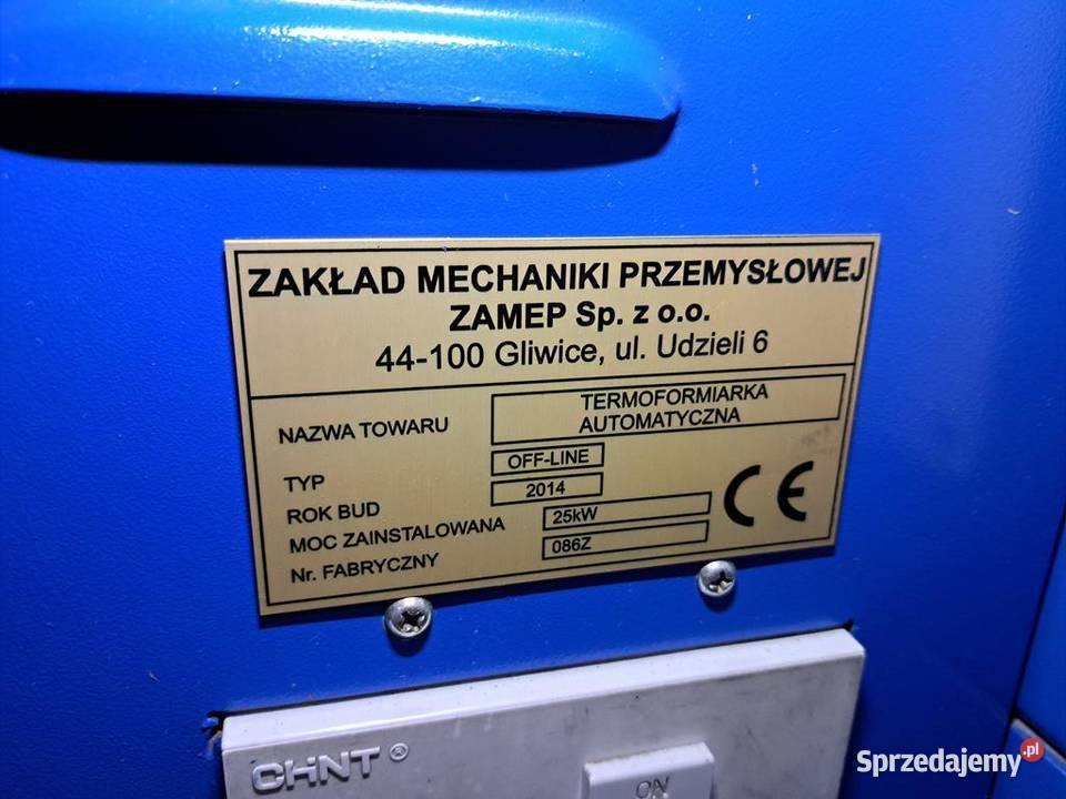 Termoformiarka ZAMEP OffLine 2014 22 cyklemin 25 Warszawa
