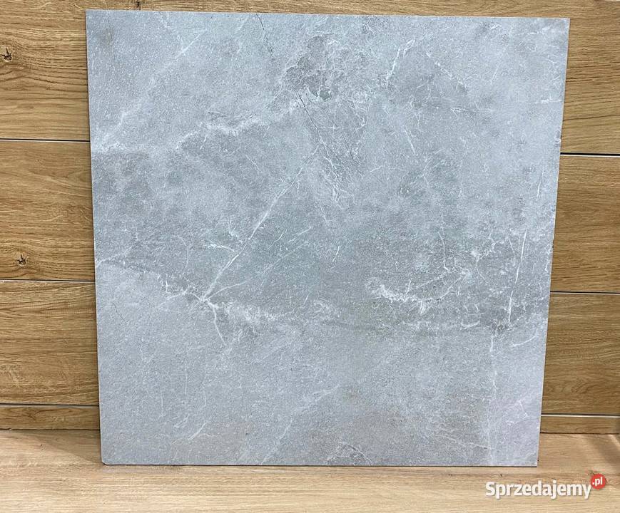 Twardy pogrubiony szary gres 60x60 kamień żyłki Łask sprzedam