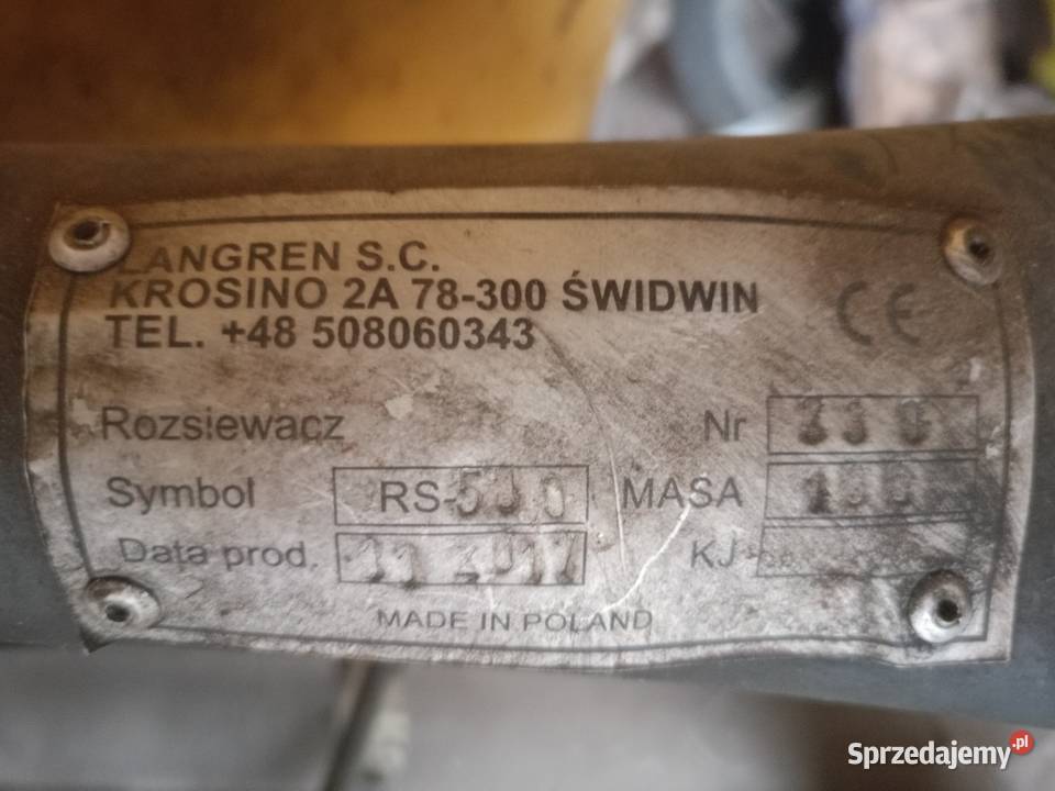 Rozsiewacz nawozu dwutalerzowy 500 l opolskie