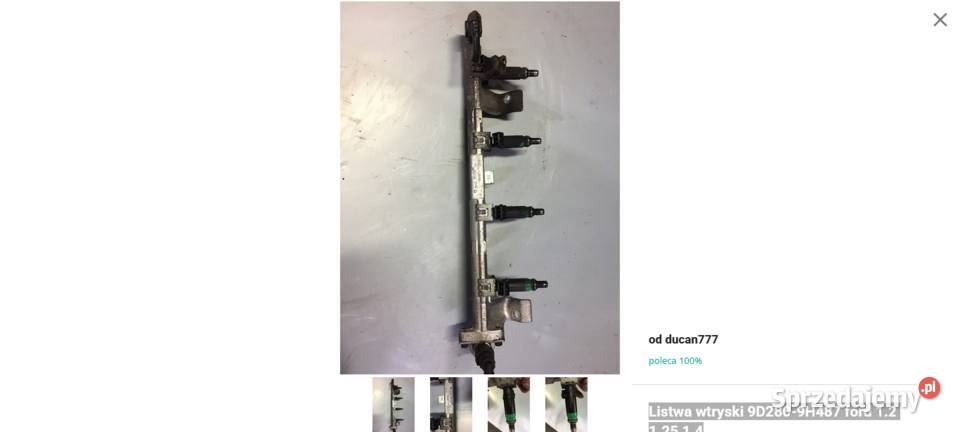 Listwa wtryski 9D2809H487 ford 12 125 14 osobowe Układ paliwowy Jelcz-Laskowice