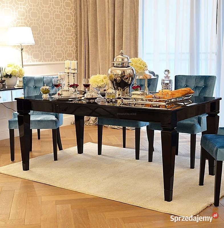 Stół glamour drewniany rozkładany lakierowany Warszawa