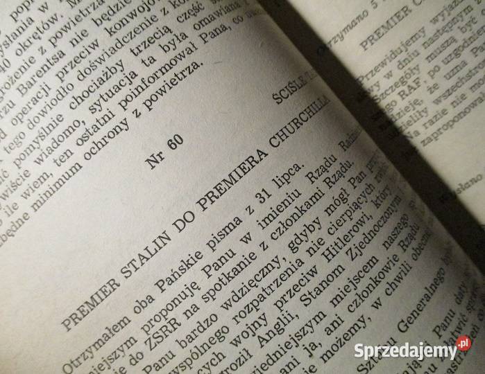 Korespondencja StalinChurchill Attlee Roosevelt Łódź sprzedam