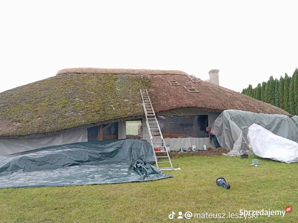 Renowacje remonty poprawki dachów z trzcina Sokołów Podlaski
