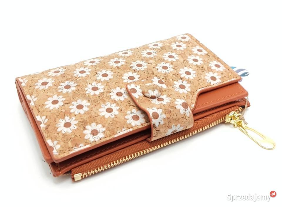 Portfel średni korkowy damski z korka eko Dla kobiet Dodatki Gdańsk