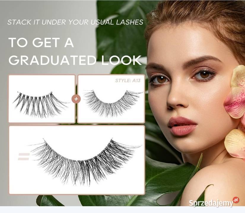 Sztuczne Rzęsy Rzęsy na pasku 3 D wielokrotnego dolnośląskie