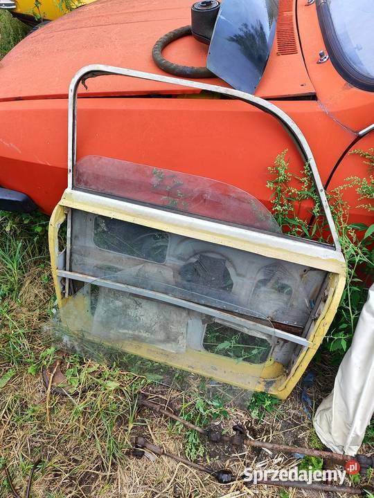 Trabant 601 drzwi pasażera prawe szyba mechanizm Łódź