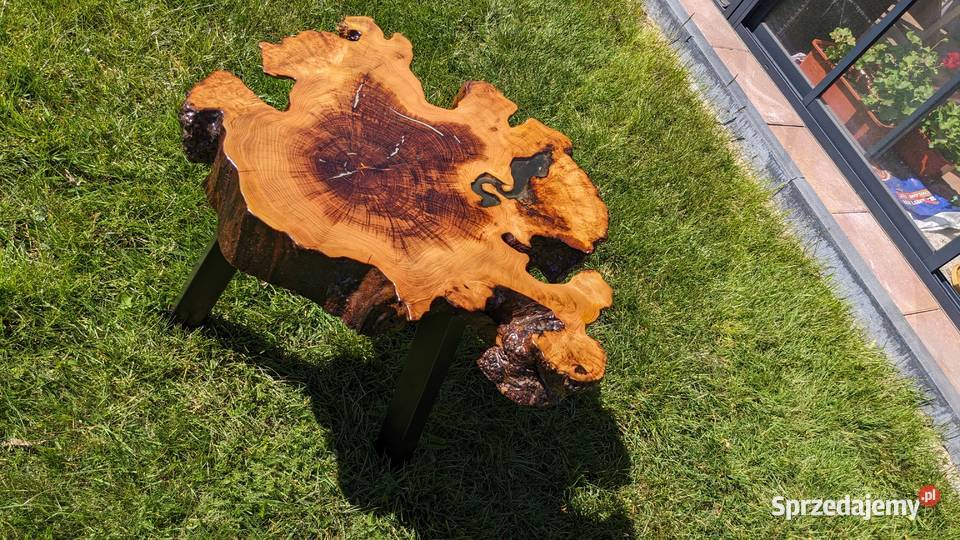 Stolik Kawowy Loft Akacja i Żywica Epoksydowa 60 Stoliki kawowe i ławy Częstochowa sprzedam