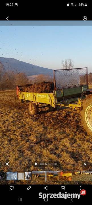 Rozrzutnik obornika Bergmann m62 39t Mszana Dolna sprzedam