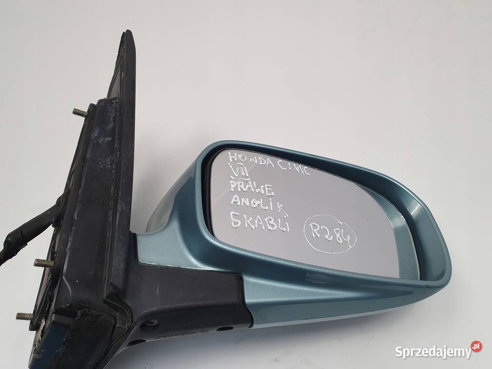 LUSTERKO PRAWE Honda Civic VII 0004r PASAŻERA 5 osobowe lubelskie Chełm sprzedam