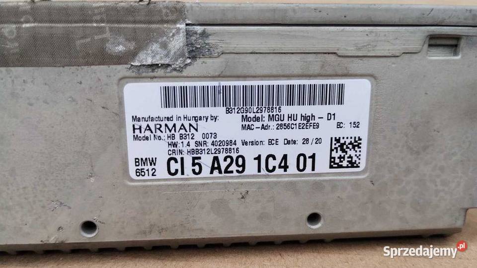MGU HIGH Harman 5A291C4 BMW G30 G31 Radio