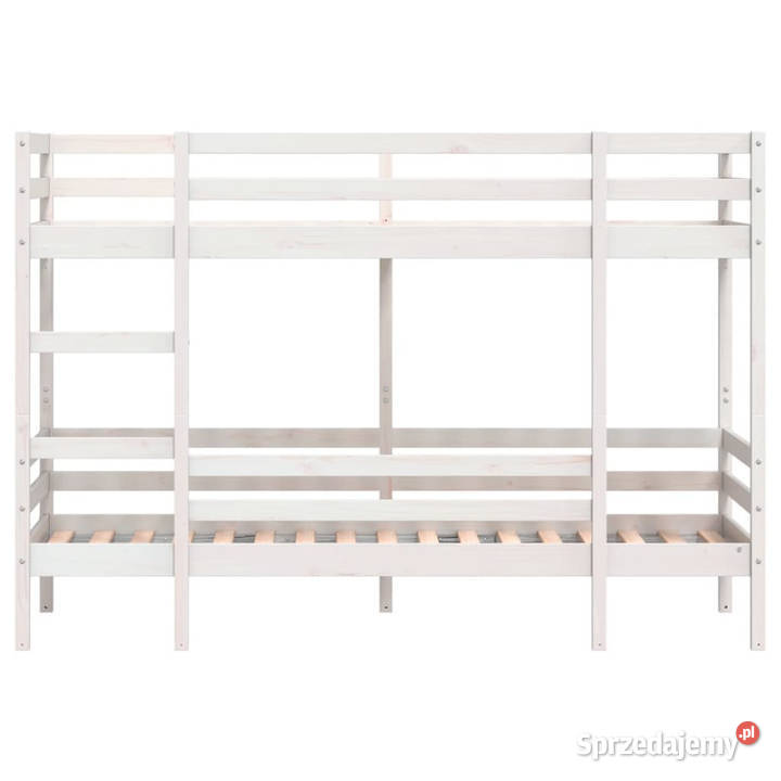 Łóżko piętrowe białe lite drewno sosnowe 90x200 Warszawa