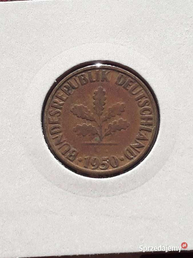 10 Fenigów RFN 1950 r men G 3 Konin