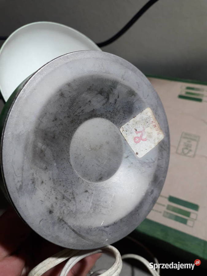 Soczystozielona lampa biurkowa Massive Antyki, Sztuka, Kolekcje mazowieckie Warszawa