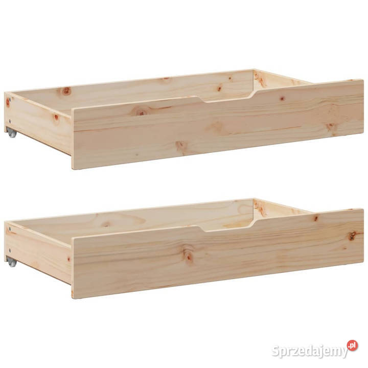 Łóżko dzienne z szufladami lite drewno sosnowe Łóżka