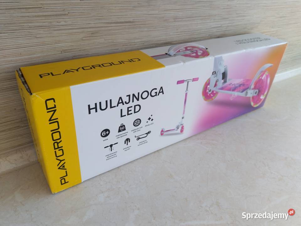 NAJTANIEJ Hulajnoga LED Dwukołowa 120mm Składana śląskie Zabrze