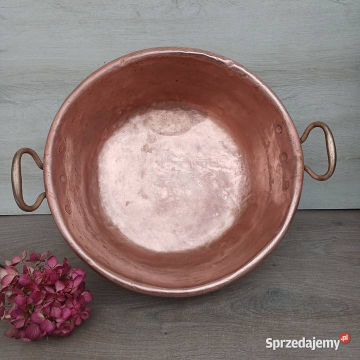 Duża miedziana misa miedziany garnek miedziany