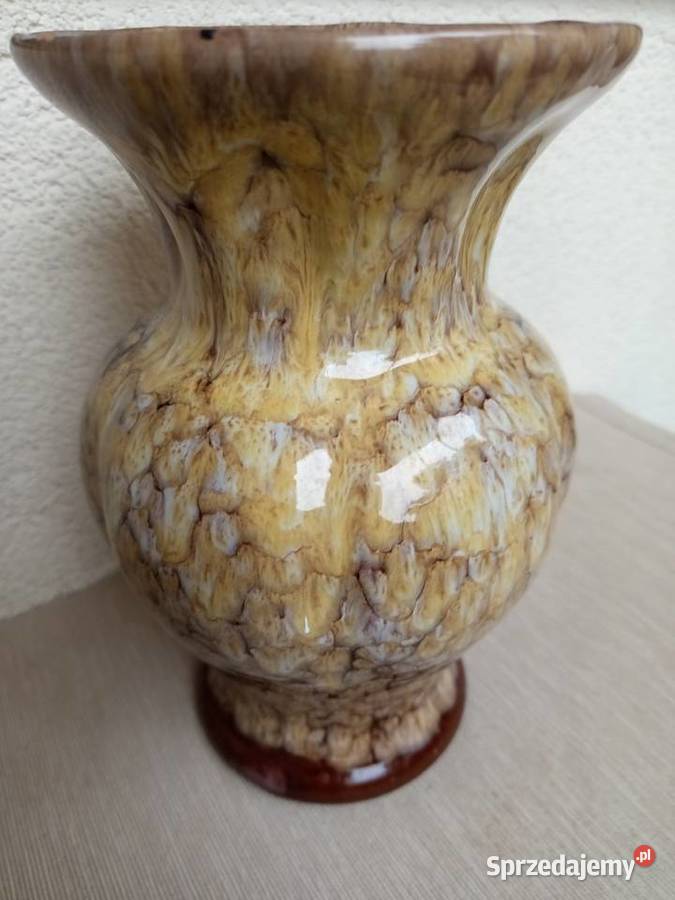 Piękny Wazon z brzowej ceramiki FOREIGN Vintycz Pozostałe Warszawa