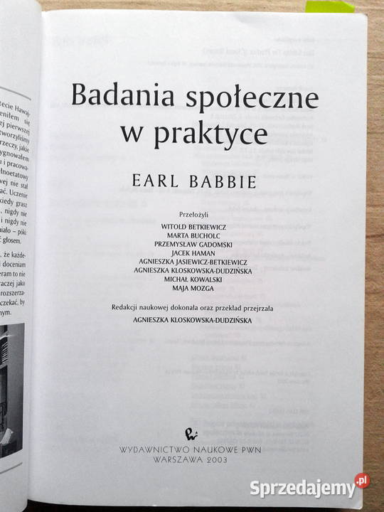 Badania społeczne w praktyce E Babbie Kultura i Rozrywka zachodniopomorskie Szczecin