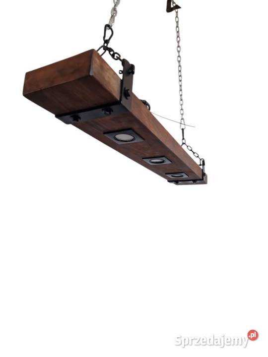 Lampa loftowa z litego drewna ręcznie robiona Tarnobrzeg sprzedam