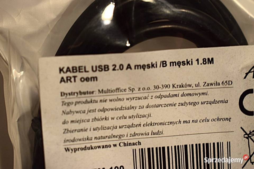 Kabel USB 20 A męski B męski 18 metra