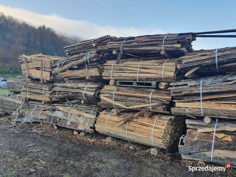 drewno suche sezonowane 23 lata obrzynki Łącko