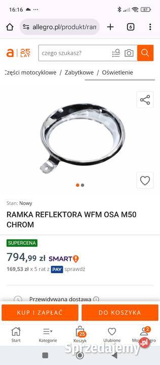 Ramka reflektora WFM OSA m 50 Łódź