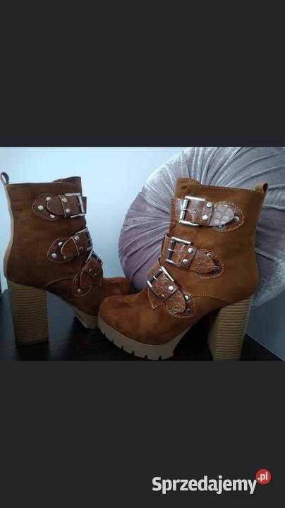 Buty lekko ocieplane obcas 10 Kłobuck