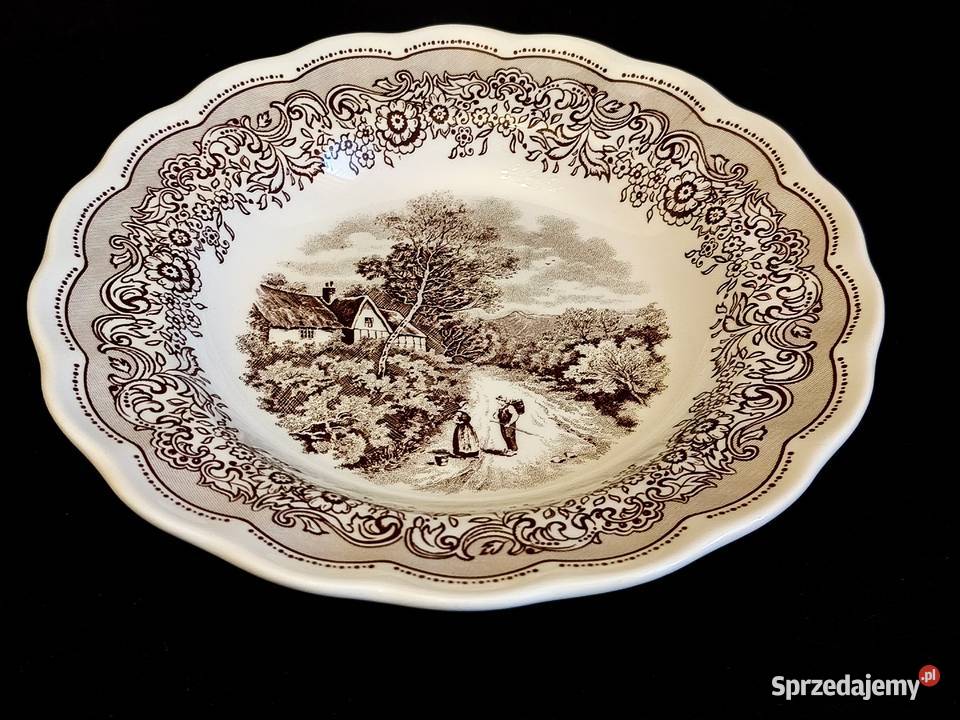 Talerz głęboki włoski Swiss Landscape Porcelana i szkło Chełm