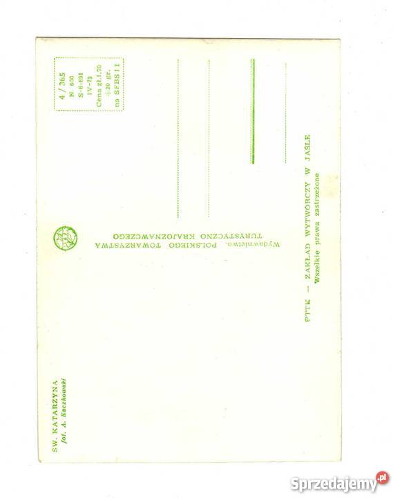 ŚWIĘTA KATARZYNA POCZTÓWKA CZARNO BIAŁA Krynki sprzedam