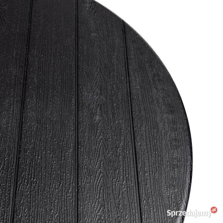 Czarny komplet mebli ogrodowych stół 2 krzesła Meble ogrodowe Bielsk Podlaski