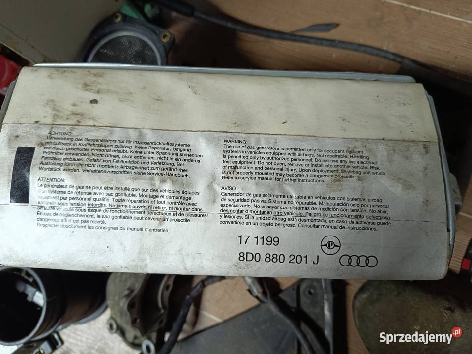 Airbag poduszka powietrzna Audi a4 B5 kujawsko-pomorskie Książki sprzedam