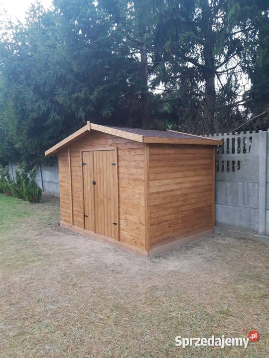 Domek narzędziowy drewniany z drewutnią mazowieckie Skierdy sprzedam
