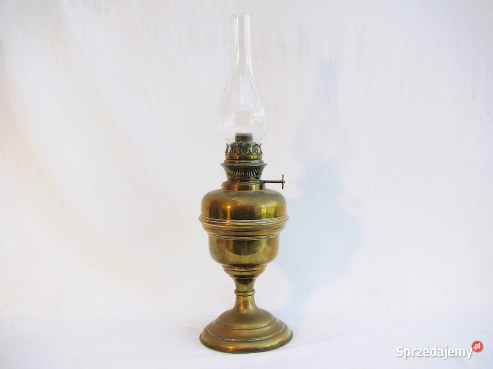 Lampka Lampa naftowa mosiądz Antyki, Sztuka, Kolekcje Szczecinek sprzedam