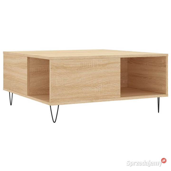 Stolik kawowy dąb sonoma 80x80x365 materiał mazowieckie