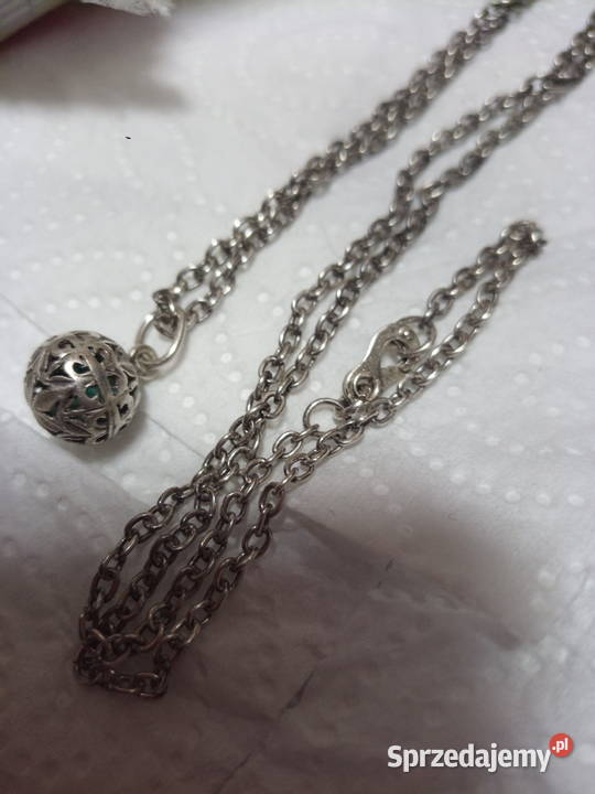 Srebrny WarmetoOrno Naszyjnik szarotka PRL małopolskie Nowy Sącz sprzedam