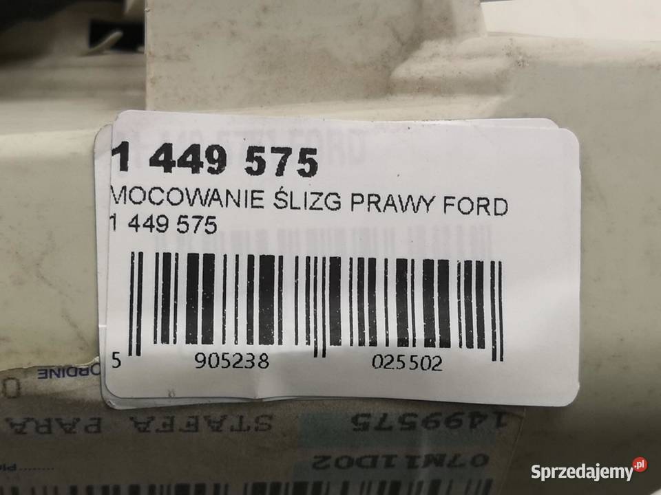 ŚLIZG ZDERZAKA PRAWY TYŁ FORD KUGA I 20082013 sprzedam