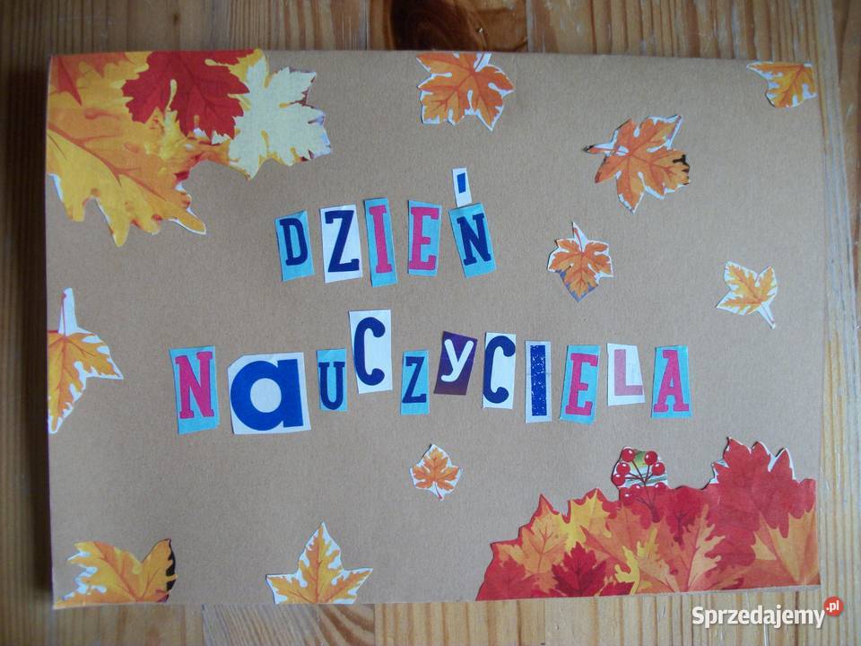 KARTKA NA DZIEŃ NAUCZYCIELA KOPERTA Rękodzieło podkarpackie