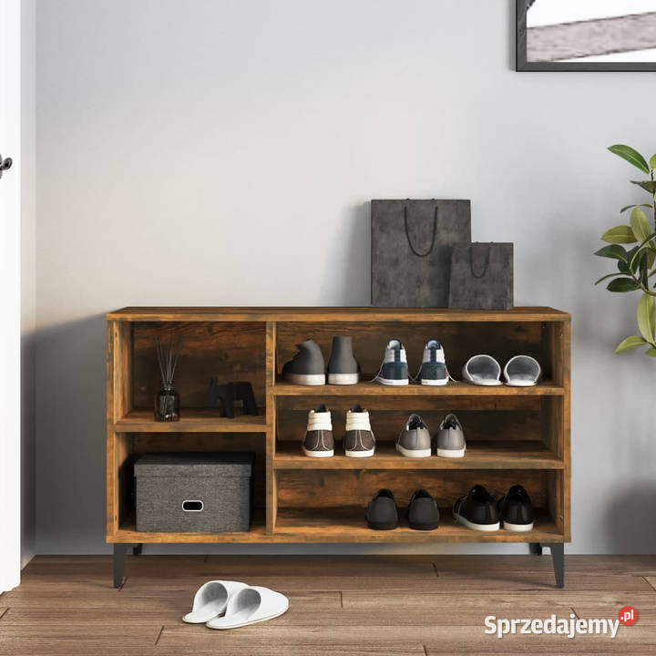 Półka na buty przydymiony dąb 102x36x60 WM819753 Warszawa