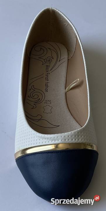Białe baleriny skórzana wkładka rozmiar 38 mazowieckie Żyrardów