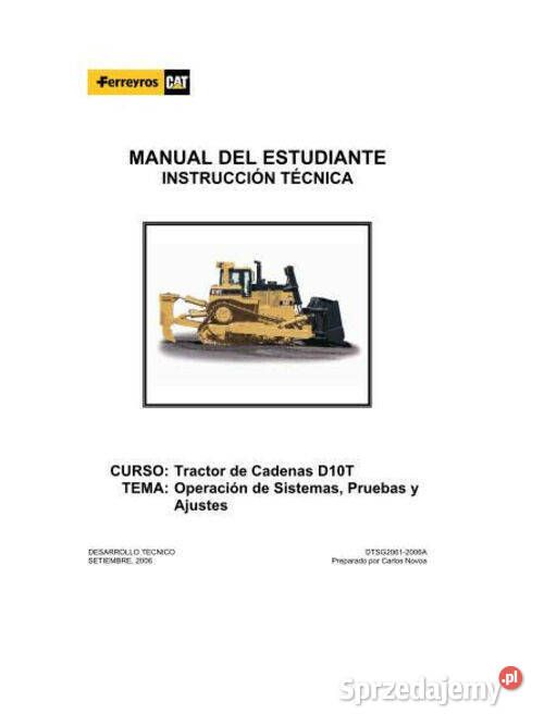 Caterpillar D10T instrukcja DTR wysyłka Kielce