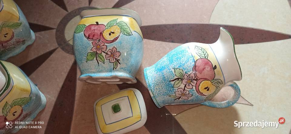 Zestaw Pojemniki i mlecznik Z jabłkami Ręcznie pomorskie Gdańsk