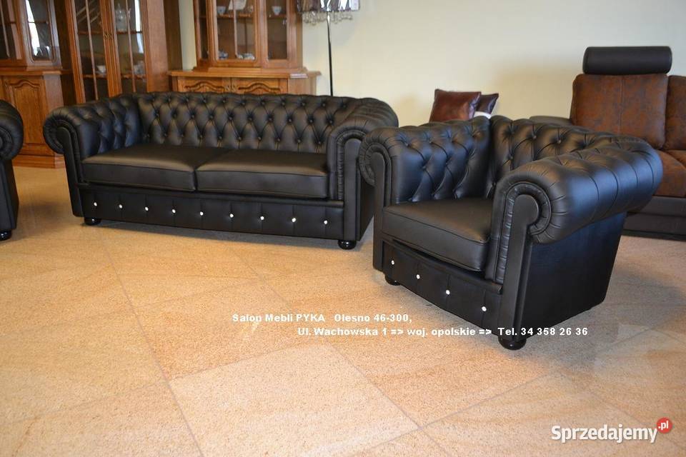 Komplet Wypoczynkowy 311 Chesterfield Skóra Komplety wypoczynkowe opolskie Olesno